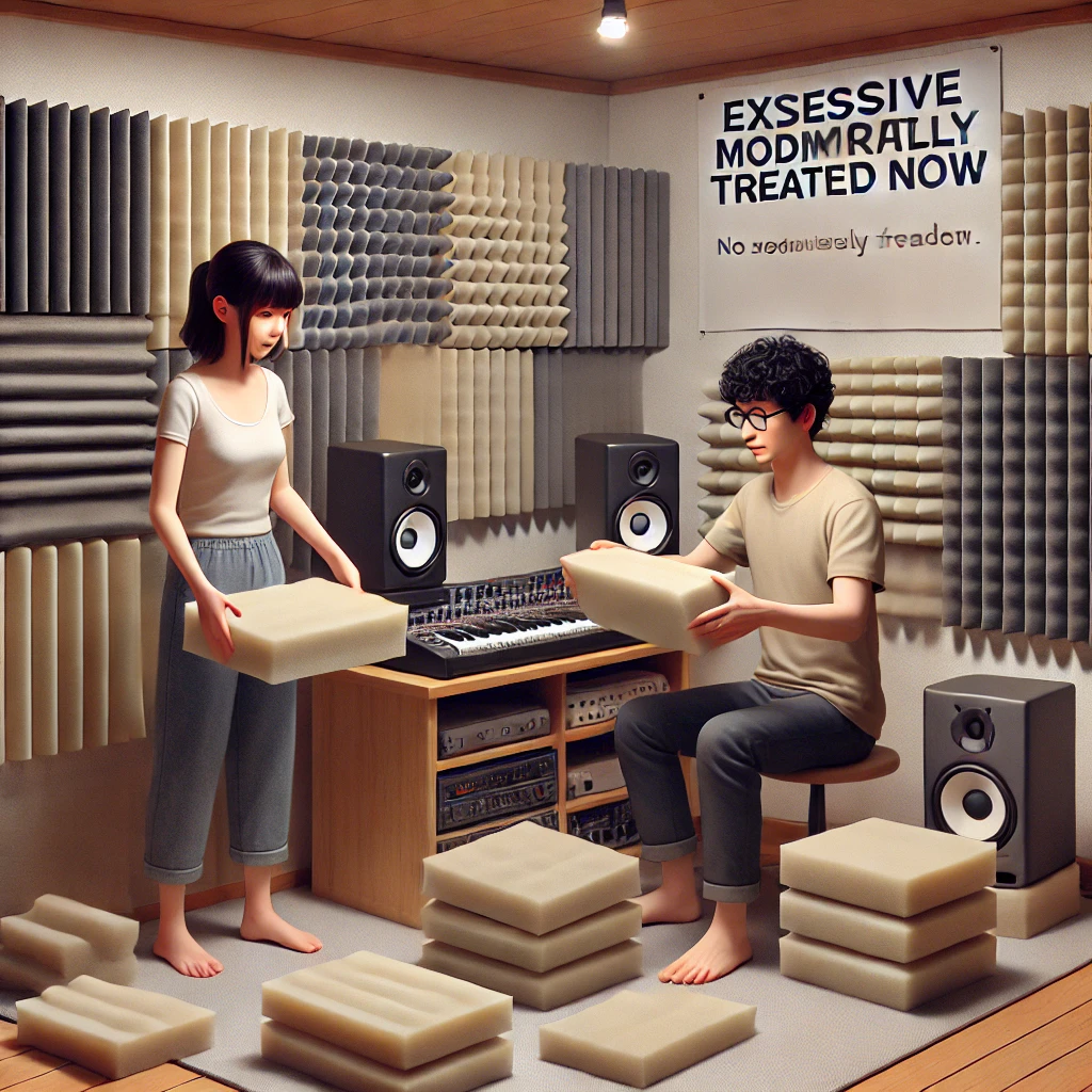 吸音材の貼りすぎによる音質変化の対策