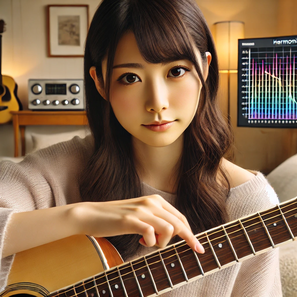 倍音の確認方法：ハーモニクス奏法