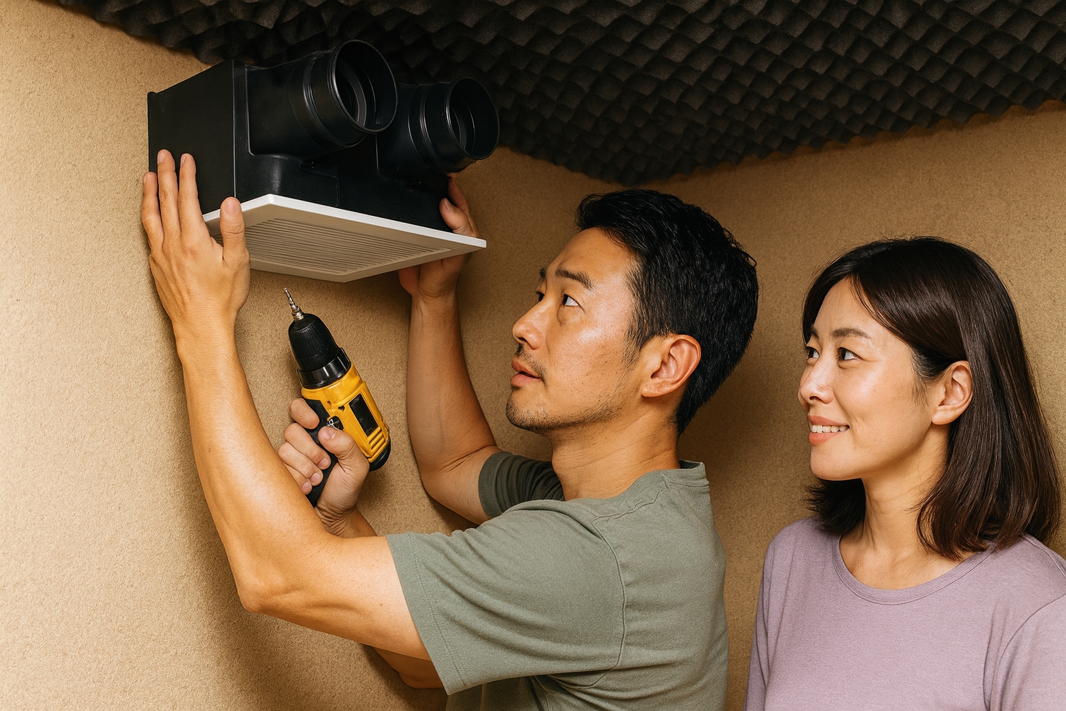 防音室の換気扇はロスナイ一択！DIY取り付けと防音ダクト自作 | 元